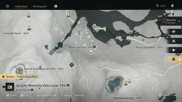 Where Winds Meet - Oleada Oscura de Qinghe, ubicaci�n de Yimo en el Muelle del Cielo