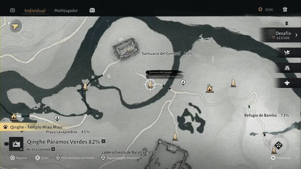 Where Winds Meet - Oleada Oscura de Qinghe, ubicaci�n de la Piedra L�mite del Santuario del General