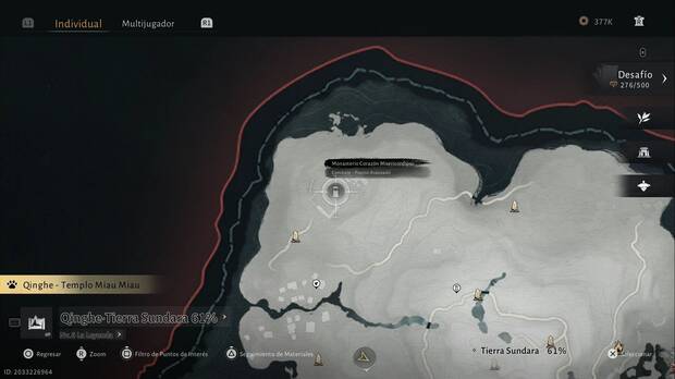 Where Winds Meet - Oleada Oscura de Qinghe, ubicaci�n del Monasterio Coraz�n Misericordioso