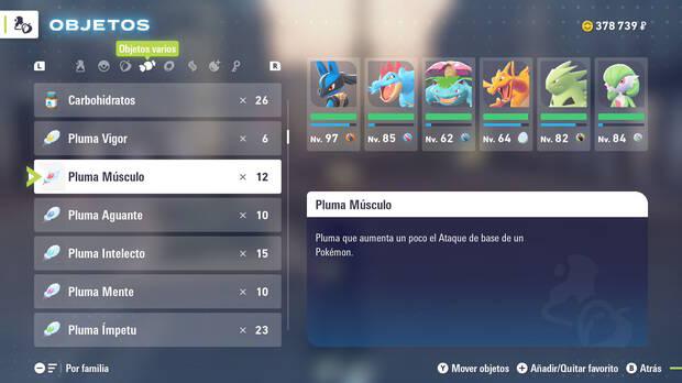 Leyendas Pokémon Z-A - Utilizar Plumas para mejorar EV's