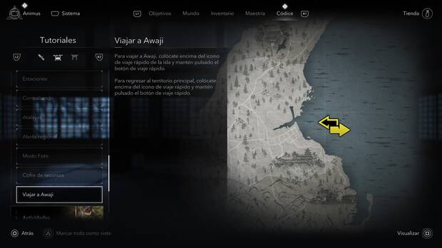 Assassin's Creed Shadows - Cómo viajar entre la isla de Awaji y las demás regiones del mapa