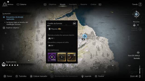 Assassin's Creed Shadows - Localizacin en Awaji del Castillo de Sumoto