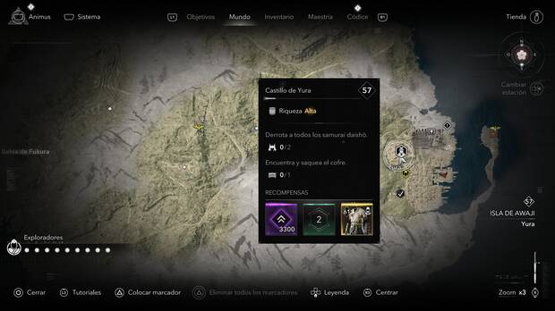 Assassin's Creed Shadows - Localizacin en Awaji del Castillo de Yura