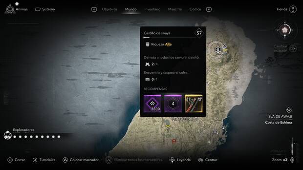 Assassin's Creed Shadows - Localizacin en Awaji del Castillo de Iwaya