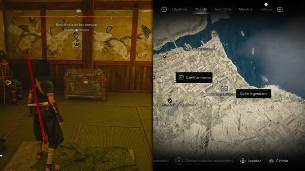 Assassin's Creed Shadows - Localizacin del cofre legendario en Awaji - Residencia de los samurai