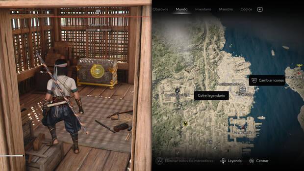 Assassin's Creed Shadows - Localizacin del cofre legendario en Awaji - Atakebune
