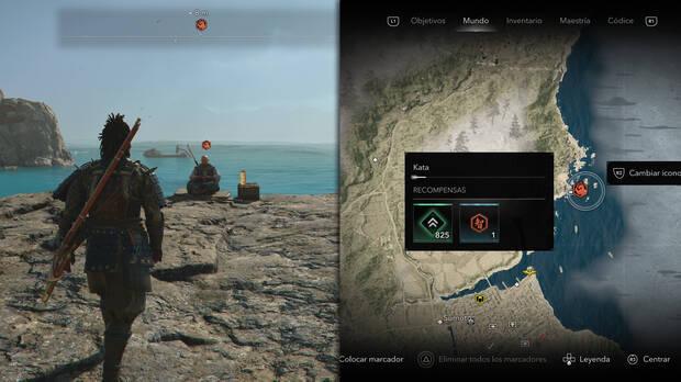 Assassin's Creed Shadows - Localizacin en Awaji del kata Tachibana Magobei