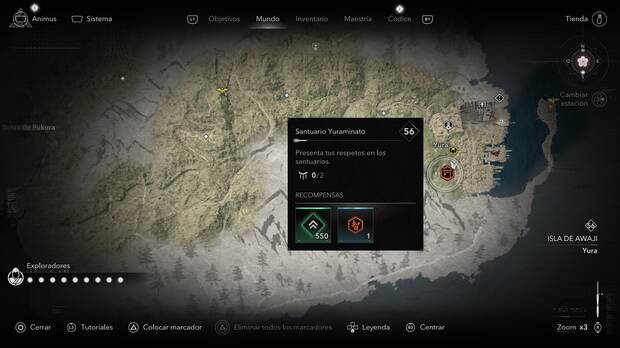 Assassin's Creed Shadows - Localizacin del Santuario Yuraminato en la isla Awaji