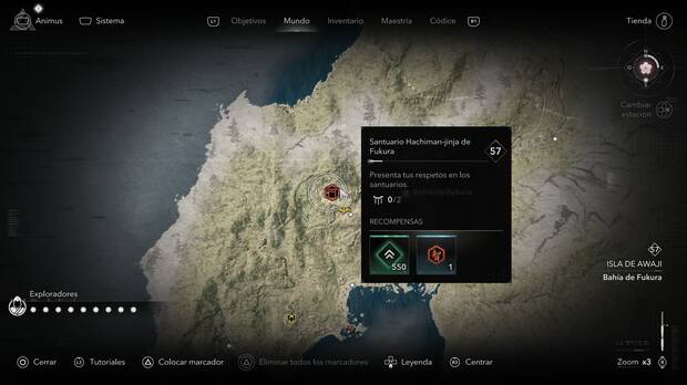Assassin's Creed Shadows - Localizacin del Santuario Hachiman-jinja de Fukura en la isla Awaji