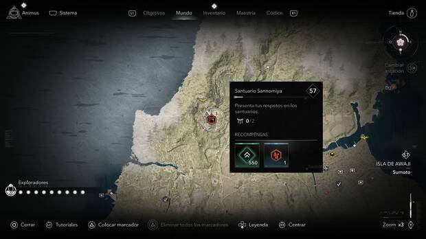 Assassin's Creed Shadows - Localizacin del Santuario Sannomiya en la isla Awaji