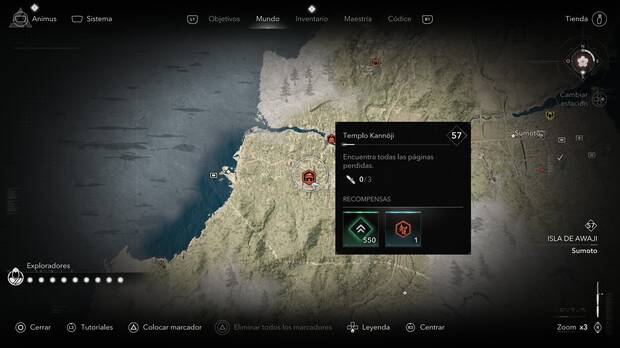 Assassin's Creed Shadows - Localizacin en la isla Awaji del Templo Kannoji