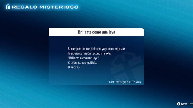 Leyendas Pokmon Z-A - Cmo recibir por internet la misin secundaria extra 1 Brillante como una joya