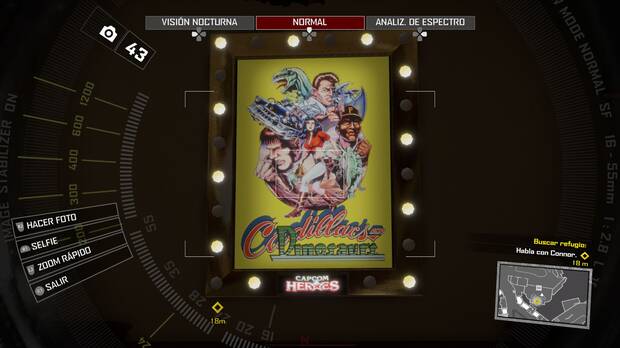 Estos carteles de míticos juegos de Capcom es uno de los coleccionables que podemos encontrar.