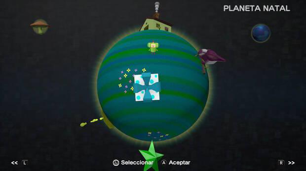 En este planeta de reducidas dimensiones podemos salvar nuestro avance, acceder a determinadas opciones, ajustar los controles, etc.