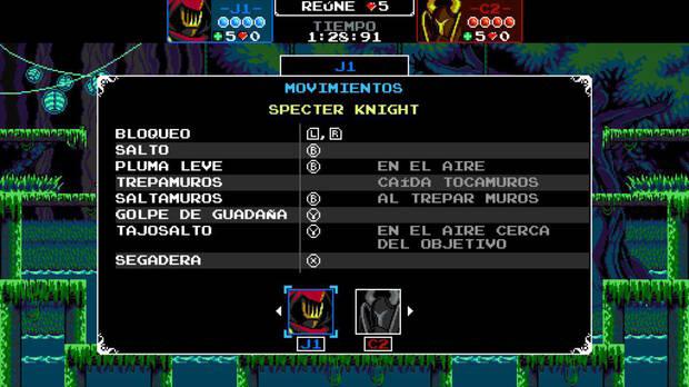 Cada personaje tiene su propia lista de movimientos, aunque como veis, son extremadamente básicas.