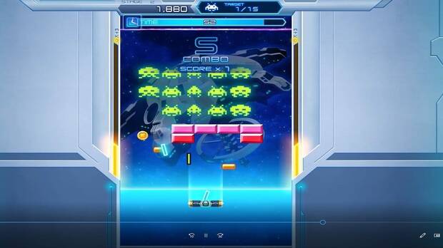 El crossover entre 'Space Invaders' y 'Arkanoid' es muy bueno y adem�s nos ofrece un buen n�mero de personajes y extras desbloqueables.