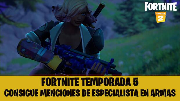 Fortnite - Cómo conseguir menciones de especialista en armas