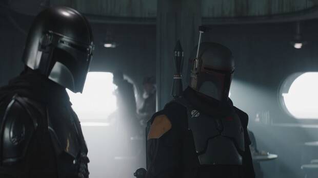 Boba Fett y Mando en la serie