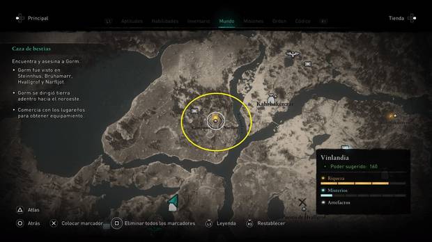 Caza de bestias al 100% en Assassin's Creed Valhalla 02