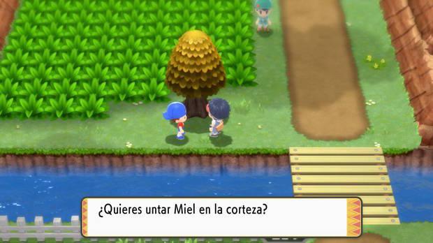 Pokémon Diamante Brillante y Pokémon Perla Reluciente - Untar miel en los árboles