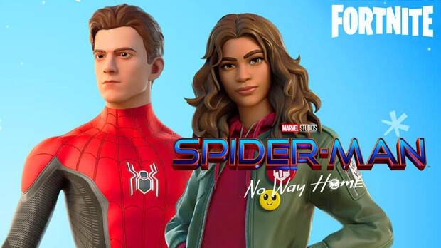 Fortnite - Nuevos trajes de Spider-Man y MJ de No Way Home