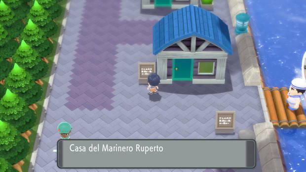 Pokémon Diamante Brillante y Pokémon Perla Reluciente - Casa del marinero Ruperto en Ciudad Canal