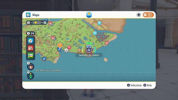 Pokémon Escarlata y Púrpura - Localización en el mapa del Pokémon legendario Wo-Chien y su santuario