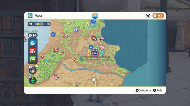 Pokémon Escarlata y Púrpura - Localización en el mapa del Pokémon legendario Chi-Yu y su santuario