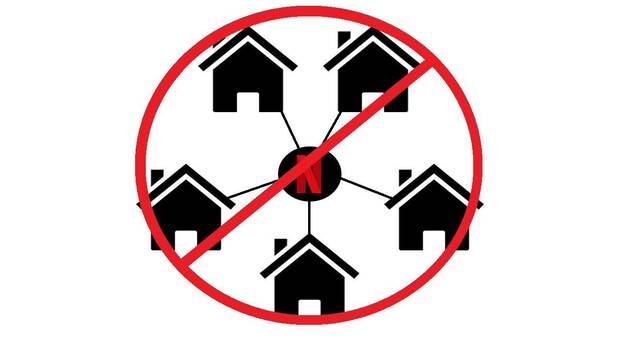 Representaci�n gr�fica de varias casas compartiendo una cuenta de Netflix