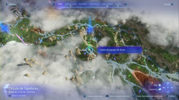 Avatar: Frontiers of Pandora - Estaciones de datos y alijos ikran