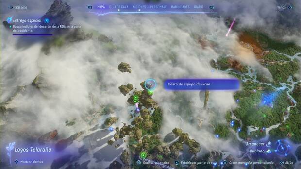 Avatar: Frontiers of Pandora - Alijo iikran sobre el Lago Telaraña