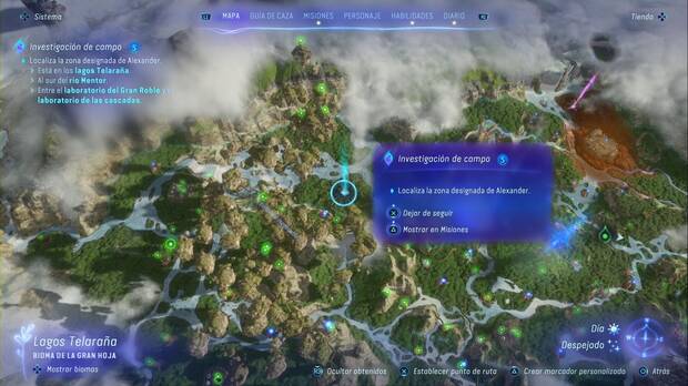 Avatar: Frontiers of Pandora - Investigación de campo: ubicación del objetivo