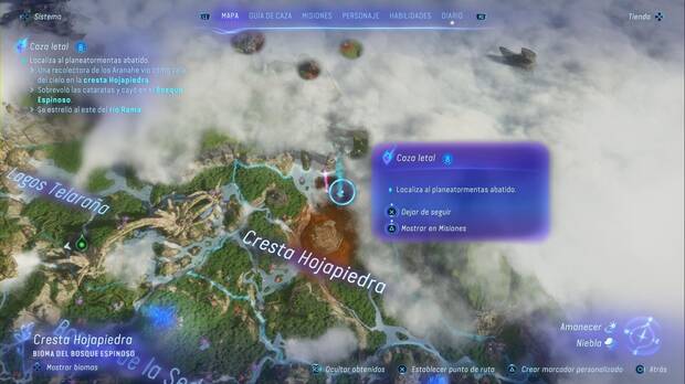 Avatar: Frontiers of Pandora - Caza letal: ubicación del objetivo de la misión