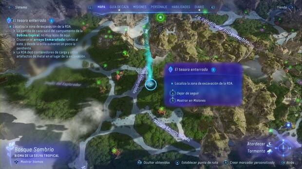 Avatar: Frontiers of Pandora - El tesoro enterrado: ubicación de la zona de evacuación