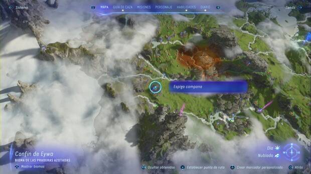 Avatar: Frontiers of Pandora - Espigas campana de las Llanuras Altas: ubicación de la Espiga campana #9 y 10