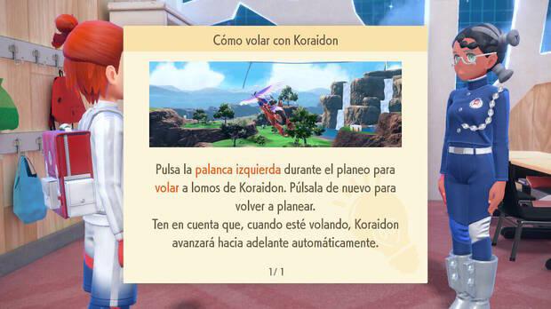 Pokémon Escarlata y Púrpura DLC 2 - Controles de la habilidad volar