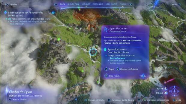 Avatar: Frontiers of Pandora - Campamentos na'vi: Aguas Danzantes