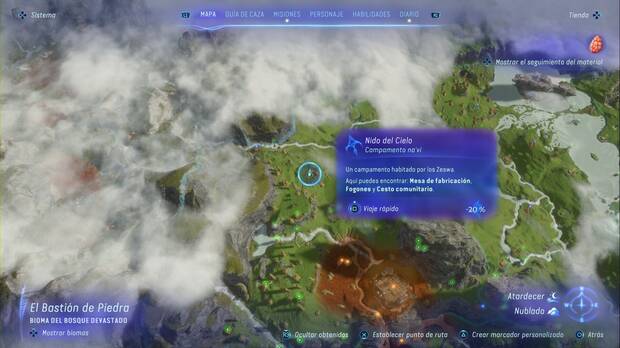 Avatar: Frontiers of Pandora - Campamentos na'vi: Nido del Cielo