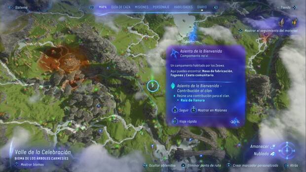Avatar: Frontiers of Pandora - Campamentos na'vi: Asiento de la Bienvenida