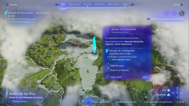 Avatar: Frontiers of Pandora - Campamentos na'vi: Refugio de Caminantes