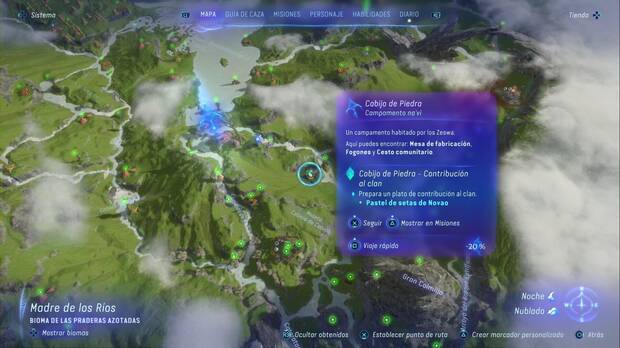 Avatar: Frontiers of Pandora - Campamentos na'vi Cobijo de Piedra
