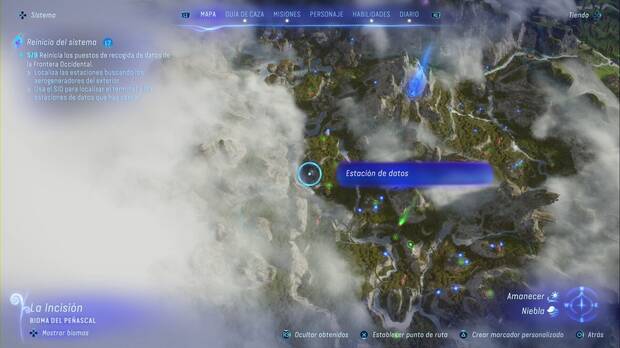 Avatar: Frontiers of Pandora - Estaciones de datos del Bosque Nublado: ubicación de la estación de datos #1