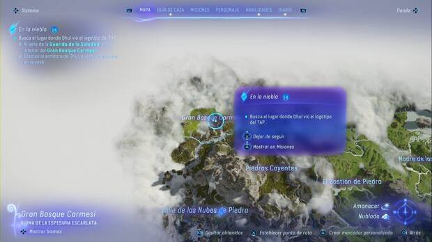 Avatar: Frontiers of Pandora - En la niebla: ubicación del objetivo principal