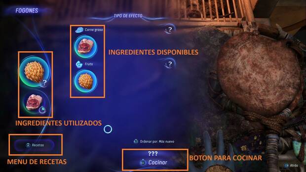 Avatar: Frontiers of Pandora - Cómo cocinar y comer: ingredientes de cocina