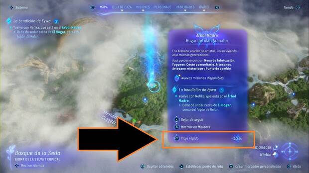 Avatar: Frontiers of Pandora - La bendición de Eywa: Viaje rápido