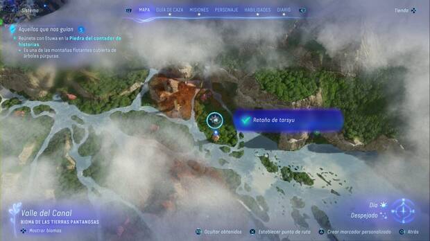 Avatar: Frontiers of Pandora - Retoños de tarsyu: retoño de tarsyu en la zona sudeste del Bosque de Kinglor