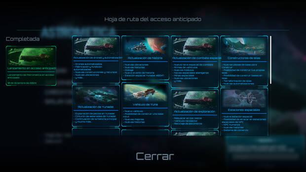 Esta es la hoja de ruta que seguirán los creadores con el acceso anticipado, añadiendo cantidad de contenidos.