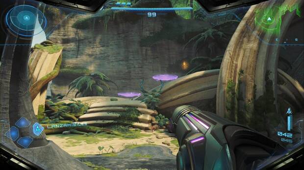 Metroid Prime 4: Beyond - Espesura Iracunda (II), plataformas psíquicas que llevan hasta una expansión de misiles en la zona del Lanzador de mercancías