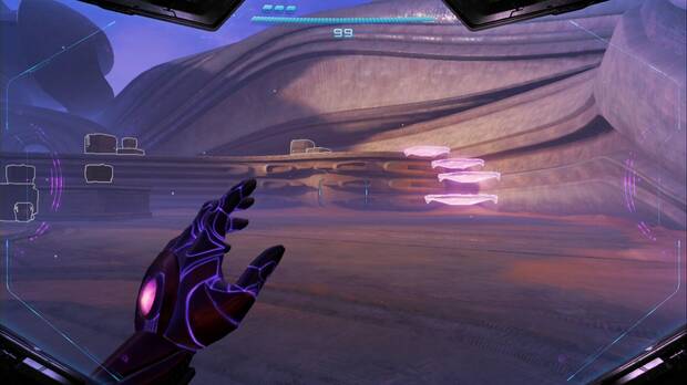 Metroid Prime 4: Beyond - Cinturón Glacial, plataformas psíquicas en la entrada del Cinturón Glacial