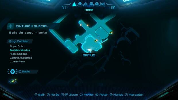 Metroid Prime 4: Beyond - Cinturón Glacial, ubicación de la Sala de seguimiento